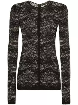 Dolce & Gabbana кружевной топ, черный