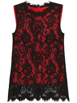 Dolce & Gabbana кружевной топ, черный
