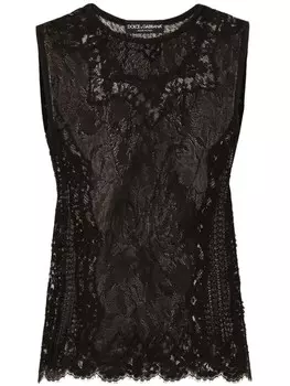 Dolce & Gabbana кружевной трикотажный топ