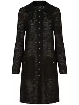 Dolce & Gabbana кружевной жакет с логотипом DG, черный