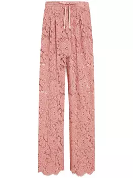 Dolce & Gabbana кружевные брюки, розовый