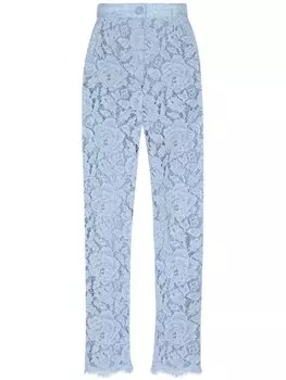 Dolce & Gabbana кружевные брюки, синий