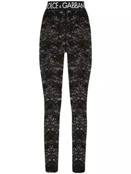 Dolce & Gabbana кружевные леггинсы, черный