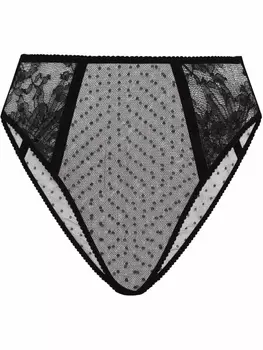 Dolce & Gabbana кружевные трусы-брифы с завышенной талией, черный