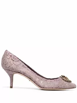 Dolce & Gabbana кружевные туфли-лодочки, розовый