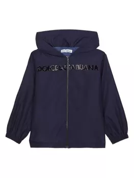Dolce & Gabbana куртка с капюшоном из коллаборации с K-Way, синий