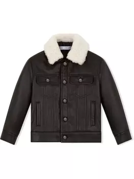 Dolce & Gabbana куртка с контрастным воротником, черный