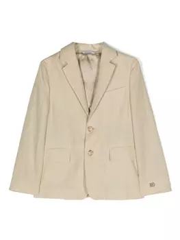 Dolce & Gabbana льняной блейзер, нейтральный цвет