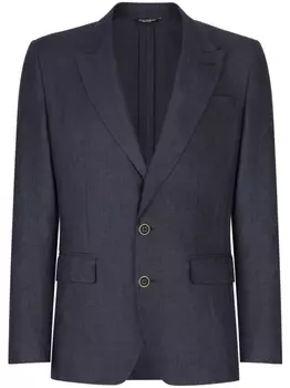 Dolce & Gabbana льняной пиджак, синий