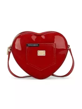 Dolce & Gabbana лакированная сумка на плечо Heart, красный