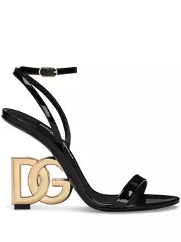 Dolce & Gabbana лакированные босоножки, черный