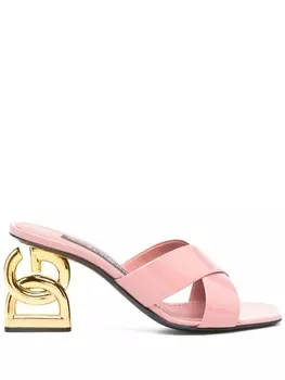 Dolce & Gabbana лакированные мюли, розовый