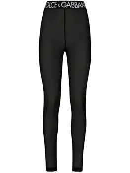 Dolce & Gabbana леггинсы из тюля, черный