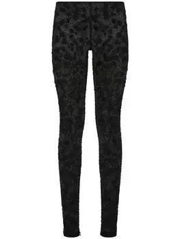 Dolce & Gabbana легинсы KIM DOLCE&GABBANA с вышивкой, черный