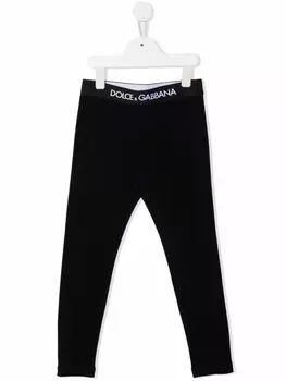 Dolce & Gabbana легинсы с логотипом, черный