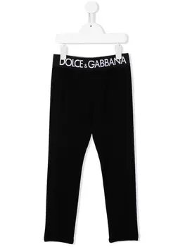 Dolce & Gabbana легинсы с логотипом, черный