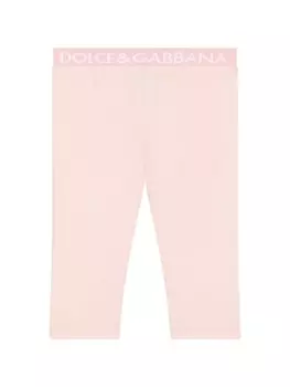 Dolce & Gabbana легинсы с логотипом, розовый
