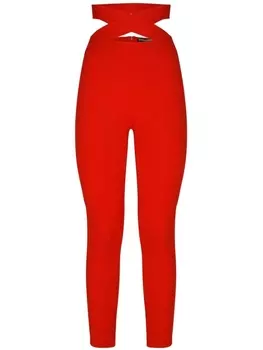 Dolce & Gabbana легинсы с завышенной талией, красный