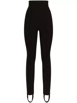 Dolce & Gabbana легинсы со штрипками, черный