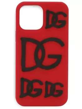 Dolce & Gabbana logo-embossed iPhone 13 Pro Max case, красный