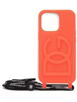 Dolce & Gabbana logo-embossed iPhone 13 Pro case, оранжевый