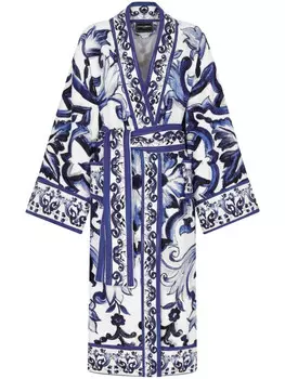 Dolce & Gabbana махровый халат, синий