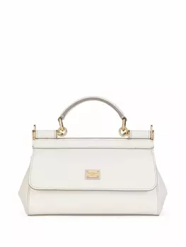 Dolce & Gabbana маленькая сумка Sicily с верхней ручкой, белый