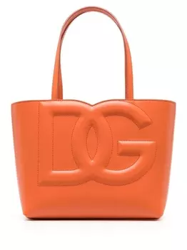 Dolce & Gabbana маленькая сумка-тоут с логотипом DG, оранжевый