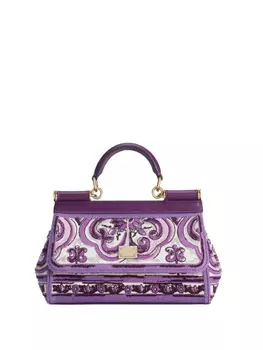 Dolce & Gabbana маленькая сумка-тоут Sicily, фиолетовый