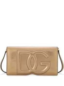 Dolce & Gabbana мини-сумка с логотипом DG, золотистый