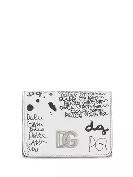 Dolce & Gabbana мини-сумка с принтом граффити, белый