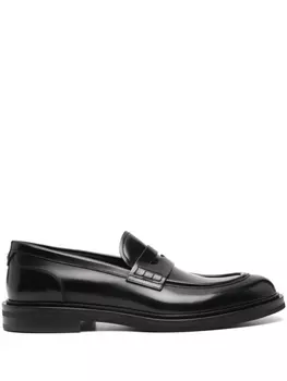 Dolce & Gabbana мокасины из матовой кожи, черный