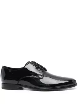 Dolce & Gabbana мокасины с лакированной отделкой, черный