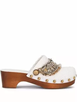 Dolce & Gabbana мюли с цепочкой, белый
