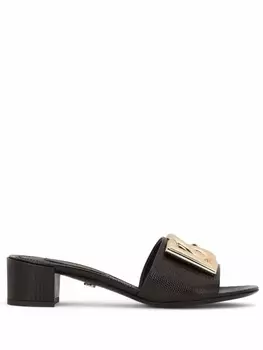 Dolce & Gabbana мюли с логотипом DG, черный