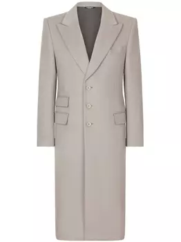 Dolce & Gabbana однобортное кашемировое пальто, нейтральный цвет
