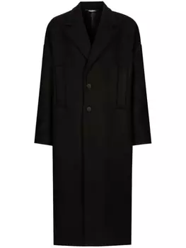 Dolce & Gabbana однобортное пальто оверсайз, черный