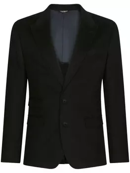 Dolce & Gabbana однобортный кашемировый пиджак, черный