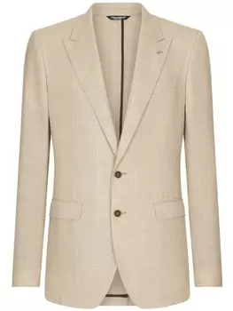 Dolce & Gabbana однобортный пиджак Taormina, нейтральный цвет