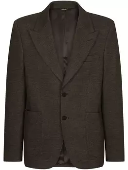 Dolce & Gabbana однобортный пиджак в клетку глен, серый