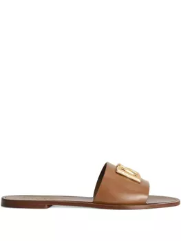 Dolce & Gabbana однотонные слиперы, коричневый