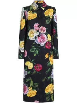 Dolce & Gabbana пальто с принтом, черный