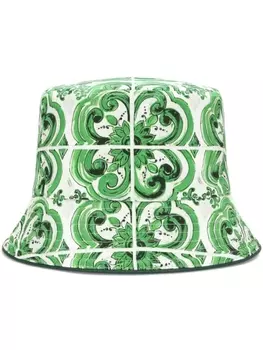Dolce & Gabbana панама Majolica, зеленый