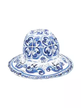 Dolce & Gabbana панама с графичным принтом, белый