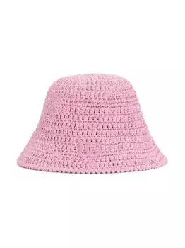 Dolce & Gabbana панама в технике кроше, розовый