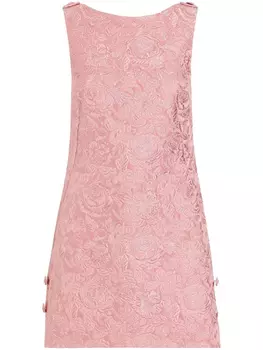 Dolce & Gabbana парчовое платье мини, розовый