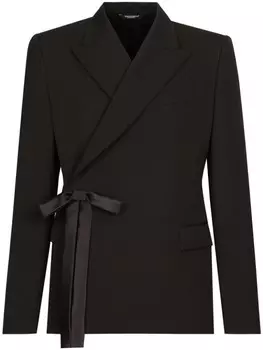 Dolce & Gabbana пиджак с бантом, черный