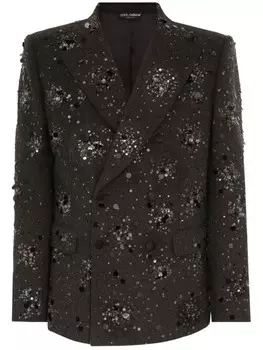 Dolce & Gabbana пиджак с пайетками, черный