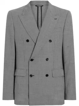 Dolce & Gabbana пиджак в ломаную клетку, черный