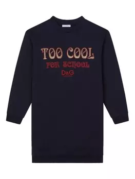 Dolce & Gabbana платье-футболка Too Cool for School, синий